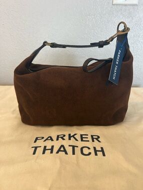 Parker Thatch Small Maurice Hobo with Convertible Handle - Suede Espresso